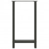 Nogi do stołu barowego Antracyt 2 szt. 40x(90-91) cm Stal