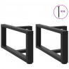 Nogi do stolika kawowego w kształcie litery T 2 szt. Czarne 70x25x(30-31) cm Stal