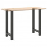Nogi do stołu barowego Antracyt 2 szt. 40x(90-91) cm Stal