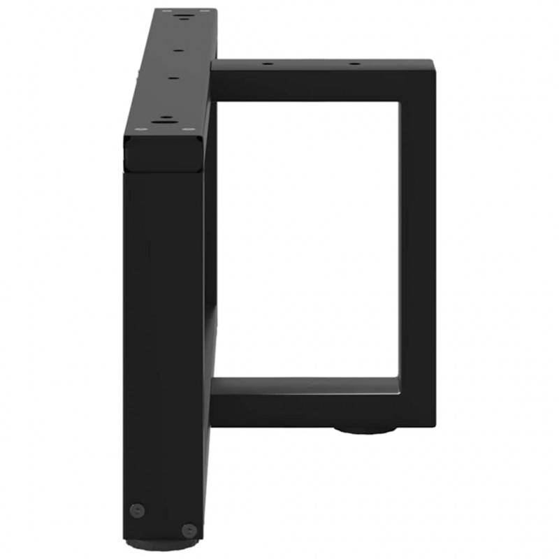 Nogi do stolika kawowego w kształcie litery T 2 szt. Czarne 70x25x(30-31) cm Stal