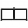 Nogi do stolika kawowego w kształcie litery T 2 szt. Czarne 70x25x(30-31) cm Stal