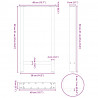 Nogi do stołu barowego Antracyt 2 szt. 40x(90-91) cm Stal