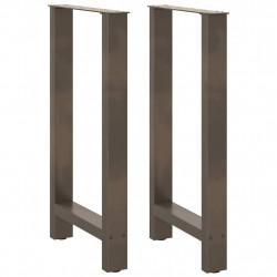 Nogi do stołu barowego Naturalna stal 2 szt. 40x(90-91) cm Stal