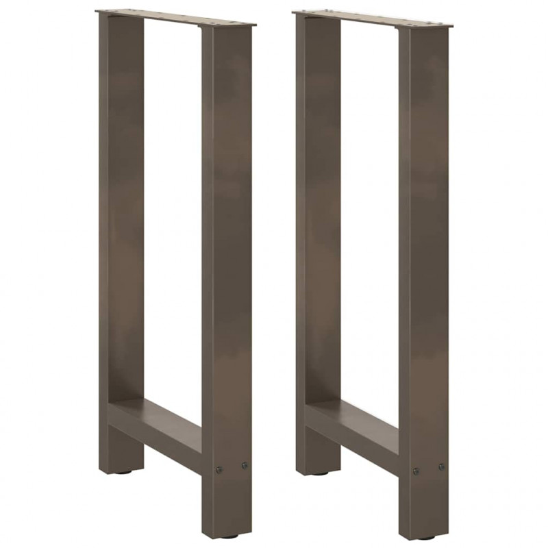 Nogi do stołu barowego Naturalna stal 2 szt. 40x(90-91) cm Stal