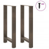 Nogi do stołu barowego Naturalna stal 2 szt. 40x(90-91) cm Stal