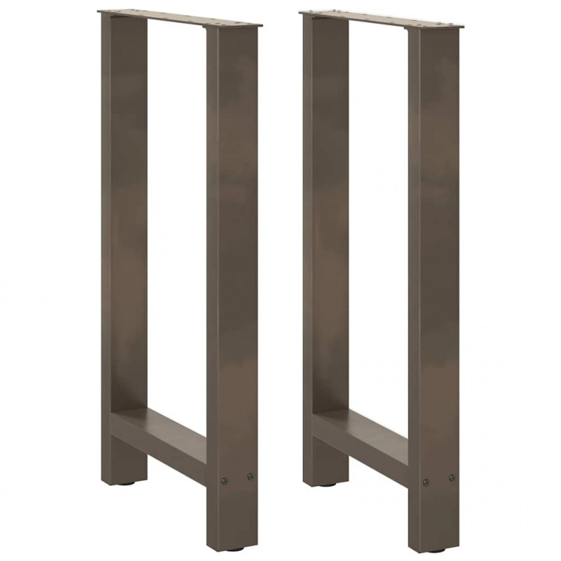 Nogi do stołu barowego Naturalna stal 2 szt. 40x(90-91) cm Stal