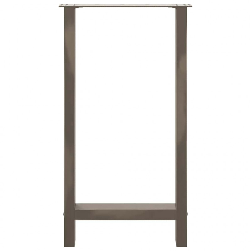 Nogi do stołu barowego Naturalna stal 2 szt. 40x(90-91) cm Stal
