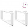 Nogi do stolika kawowego w kształcie litery T 2 szt. Białe 70x25x(30-31) cm Stal