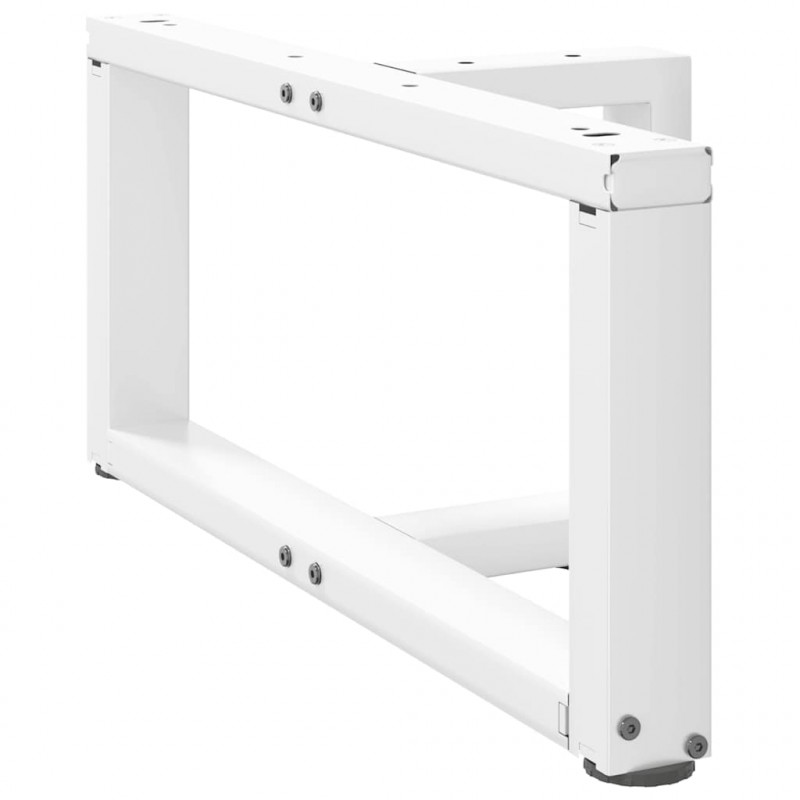 Nogi do stolika kawowego w kształcie litery T 2 szt. Białe 70x25x(30-31) cm Stal