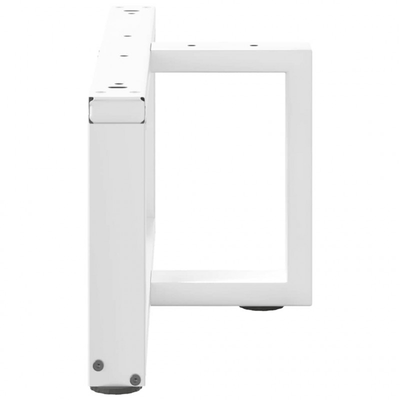 Nogi do stolika kawowego w kształcie litery T 2 szt. Białe 70x25x(30-31) cm Stal