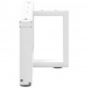 Nogi do stolika kawowego w kształcie litery T 2 szt. Białe 70x25x(30-31) cm Stal