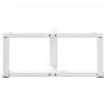 Nogi do stolika kawowego w kształcie litery T 2 szt. Białe 70x25x(30-31) cm Stal