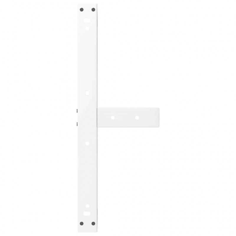 Nogi do stolika kawowego w kształcie litery T 2 szt. Białe 70x25x(30-31) cm Stal