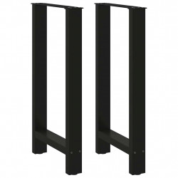 Nogi do stołu barowego czarne 2 szt. 50x(90-91) cm stal