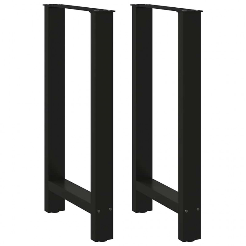 Nogi do stołu barowego czarne 2 szt. 50x(90-91) cm stal