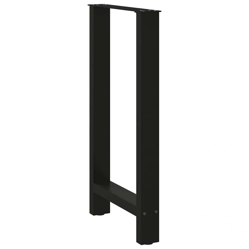 Nogi do stołu barowego czarne 2 szt. 50x(90-91) cm stal