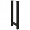 Nogi do stołu barowego czarne 2 szt. 50x(90-91) cm stal