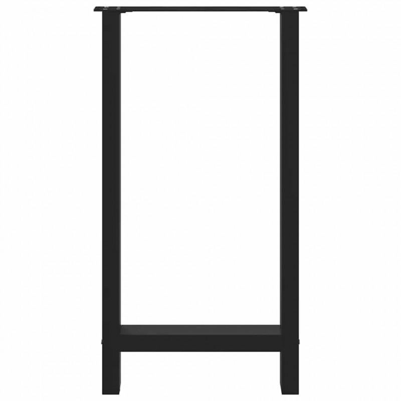 Nogi do stołu barowego czarne 2 szt. 50x(90-91) cm stal