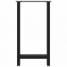 Nogi do stołu barowego czarne 2 szt. 50x(90-91) cm stal