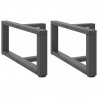 Nogi do stolika kawowego w kształcie litery T 2 szt. Antracyt 70x25x(30-31) cm Stal