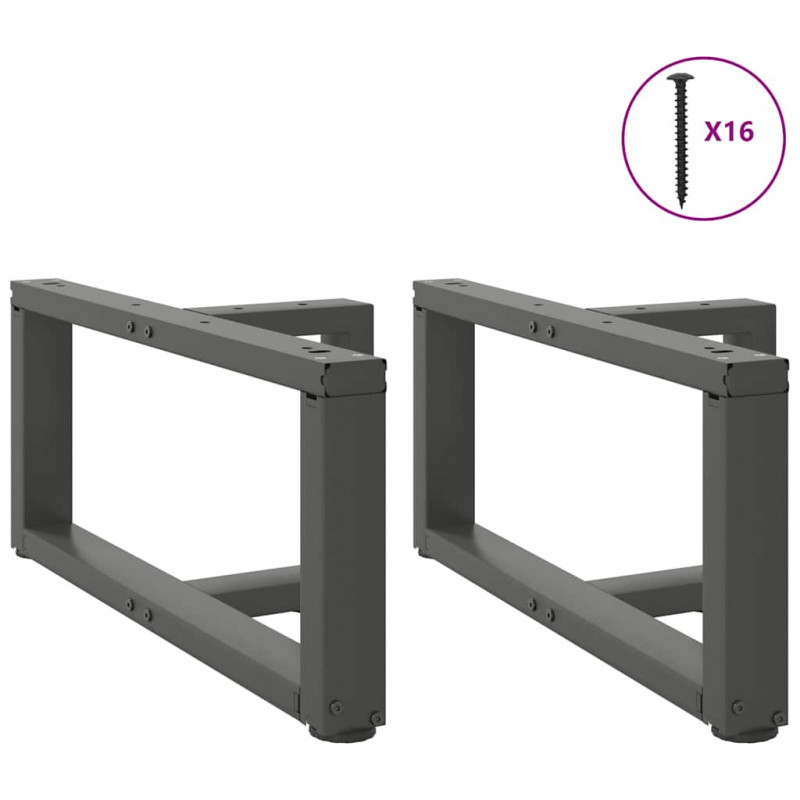 Nogi do stolika kawowego w kształcie litery T 2 szt. Antracyt 70x25x(30-31) cm Stal