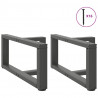 Nogi do stolika kawowego w kształcie litery T 2 szt. Antracyt 70x25x(30-31) cm Stal