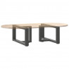 Nogi do stolika kawowego w kształcie litery T 2 szt. Antracyt 70x25x(30-31) cm Stal