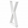 Nogi do stołu jadalnego 2 szt. Białe 50x(72-73,3) cm Stal
