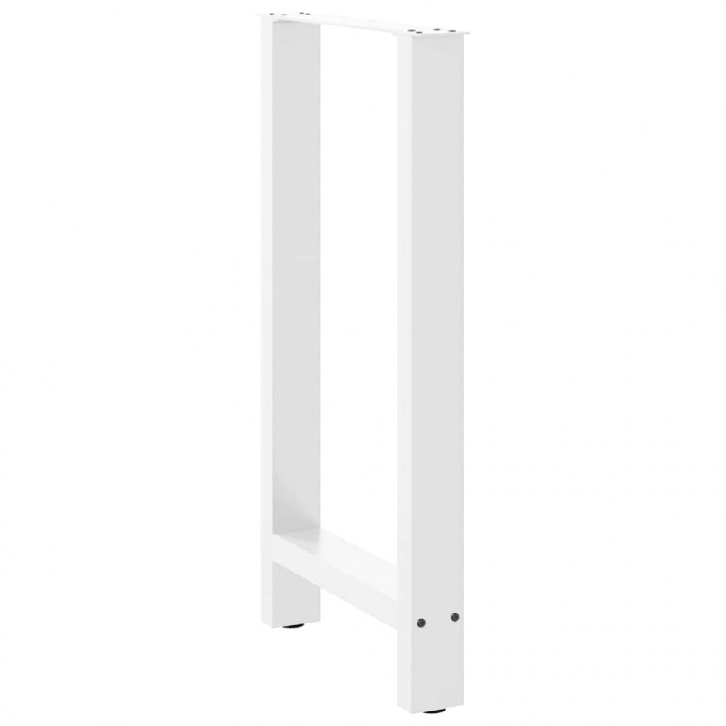 Nogi do stołu barowego białe 2 szt. 50x(90-91) cm stal
