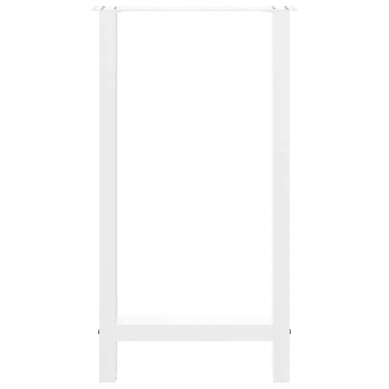 Nogi do stołu barowego białe 2 szt. 50x(90-91) cm stal