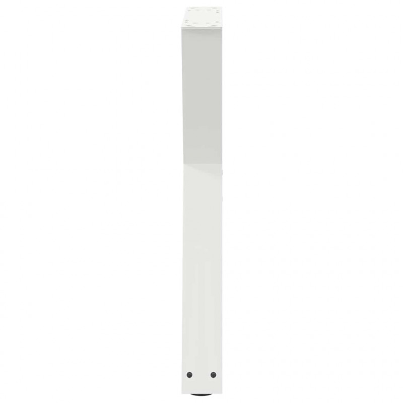 Nogi do stołu jadalnego 2 szt. Białe 50x(72-73,3) cm Stal