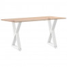 Nogi do stołu jadalnego 2 szt. Białe 50x(72-73,3) cm Stal