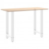 Nogi do stołu barowego białe 2 szt. 50x(90-91) cm stal