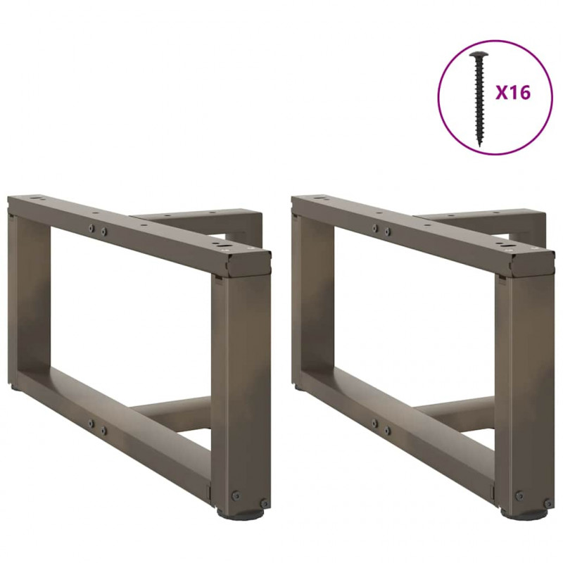 Nogi do stolika kawowego w kształcie litery T 2 szt. Czarne 70x25x(30-31) cm Stal