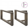 Nogi do stolika kawowego w kształcie litery T 2 szt. Czarne 70x25x(30-31) cm Stal