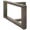 Nogi do stolika kawowego w kształcie litery T 2 szt. Czarne 70x25x(30-31) cm Stal