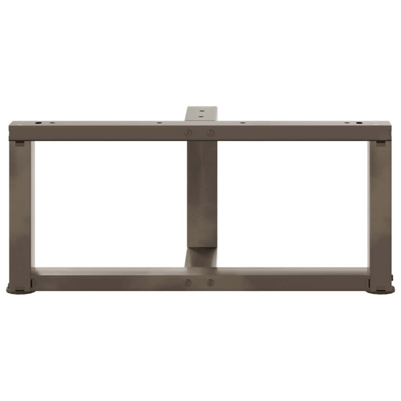 Nogi do stolika kawowego w kształcie litery T 2 szt. Czarne 70x25x(30-31) cm Stal