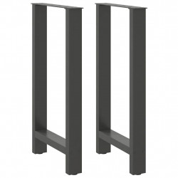 Nogi do stołu barowego Antracyt 2 szt. 50x(90-91) cm Stal