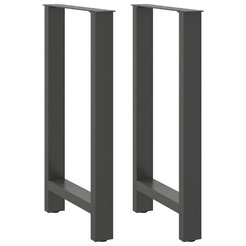Nogi do stołu barowego Antracyt 2 szt. 50x(90-91) cm Stal