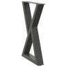 Nogi do stołu jadalnego 2 szt. Antracyt 50x(72-73,3) cm Stal