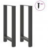 Nogi do stołu barowego Antracyt 2 szt. 50x(90-91) cm Stal