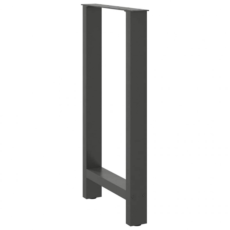 Nogi do stołu barowego Antracyt 2 szt. 50x(90-91) cm Stal