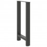 Nogi do stołu barowego Antracyt 2 szt. 50x(90-91) cm Stal
