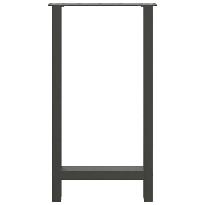 Nogi do stołu barowego Antracyt 2 szt. 50x(90-91) cm Stal