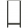 Nogi do stołu barowego Antracyt 2 szt. 50x(90-91) cm Stal