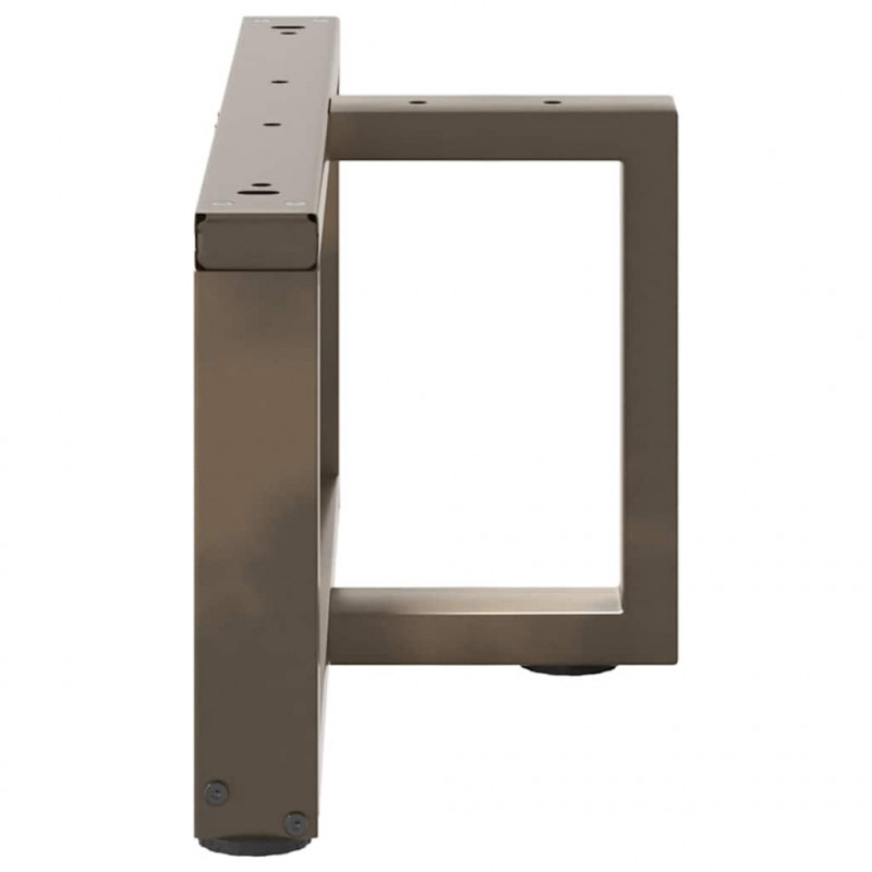 Nogi do stolika kawowego w kształcie litery T 2 szt. Czarne 70x25x(30-31) cm Stal