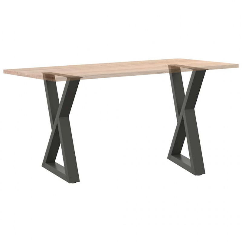 Nogi do stołu jadalnego 2 szt. Antracyt 50x(72-73,3) cm Stal
