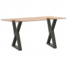 Nogi do stołu jadalnego 2 szt. Antracyt 50x(72-73,3) cm Stal