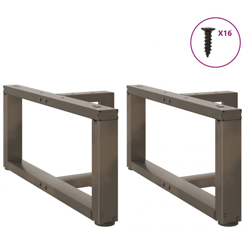 Nogi do stolika kawowego w kształcie litery T 2 szt. Czarne 70x25x(30-31) cm Stal