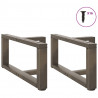 Nogi do stolika kawowego w kształcie litery T 2 szt. Czarne 70x25x(30-31) cm Stal